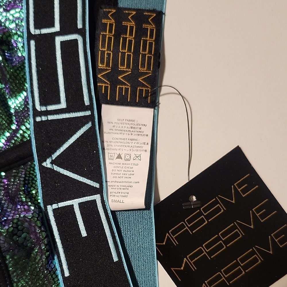 Andrew Christian Men's Iridescent Black Briefs - Picture 2 of 4